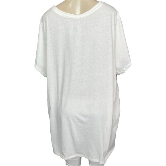 Star Trek +4 Off-White Crew Starship Beam Me Up Scotty Graphic Short Sleeve Tee - Picture 4 of 6